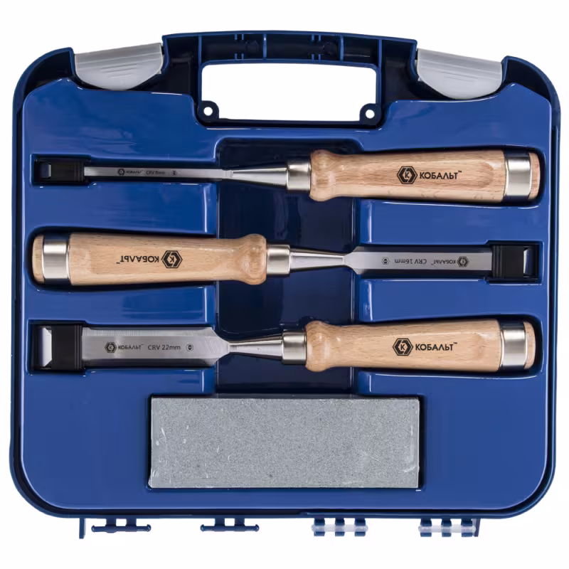 Набор плоских стамесок Кобальт 245-886, 8, 16, 22 мм