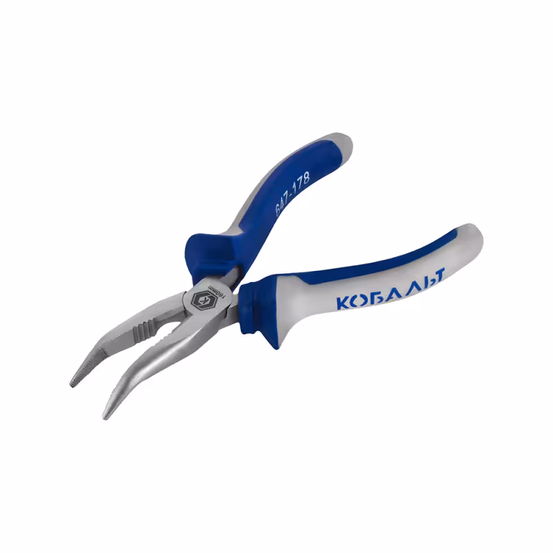 Длинногубцы изогнутые Кобальт 647-178, 160 мм