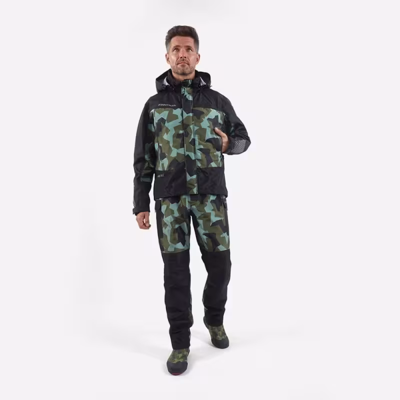 Костюм мужской Finntrail Thor 3420 CamoArmy, мембрана Hard-Tex, черный, размер 58-60 (XXL), 185-195 см