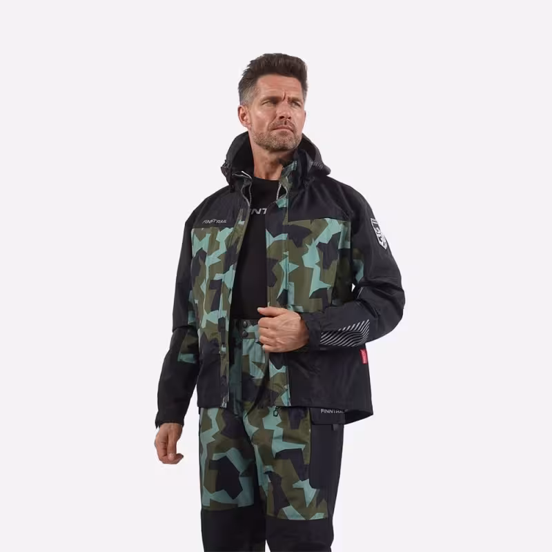 Костюм мужской Finntrail Thor 3420 CamoArmy, мембрана Hard-Tex, черный, размер 58-60 (XXL), 185-195 см