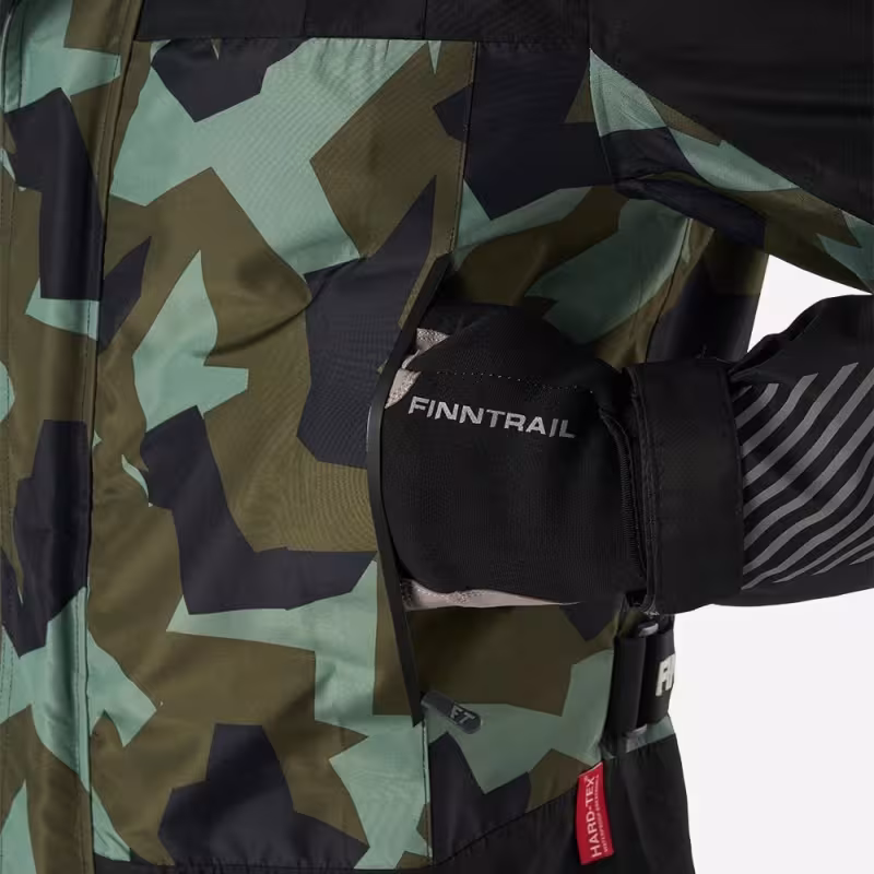 Костюм мужской Finntrail Thor 3420 CamoArmy, мембрана Hard-Tex, черный, размер 58-60 (XXL), 185-195 см