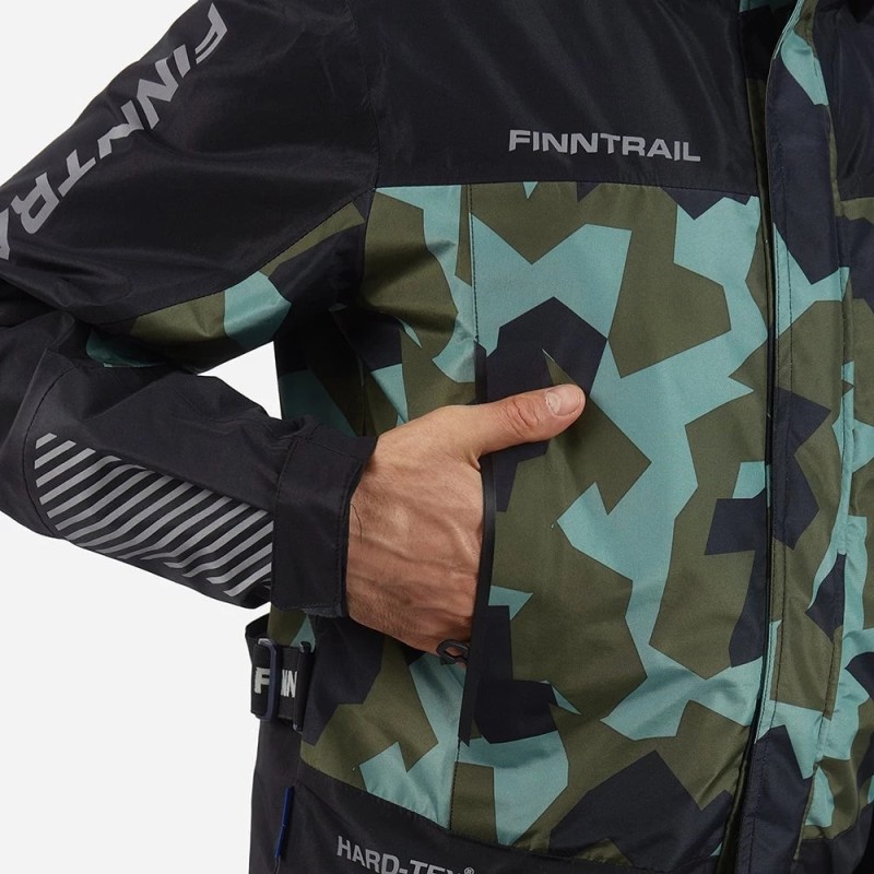 Костюм мужской Finntrail Thor 3420 CamoArmy, мембрана Hard-Tex, камуфляж/черный, размер XXL, 185-195 см