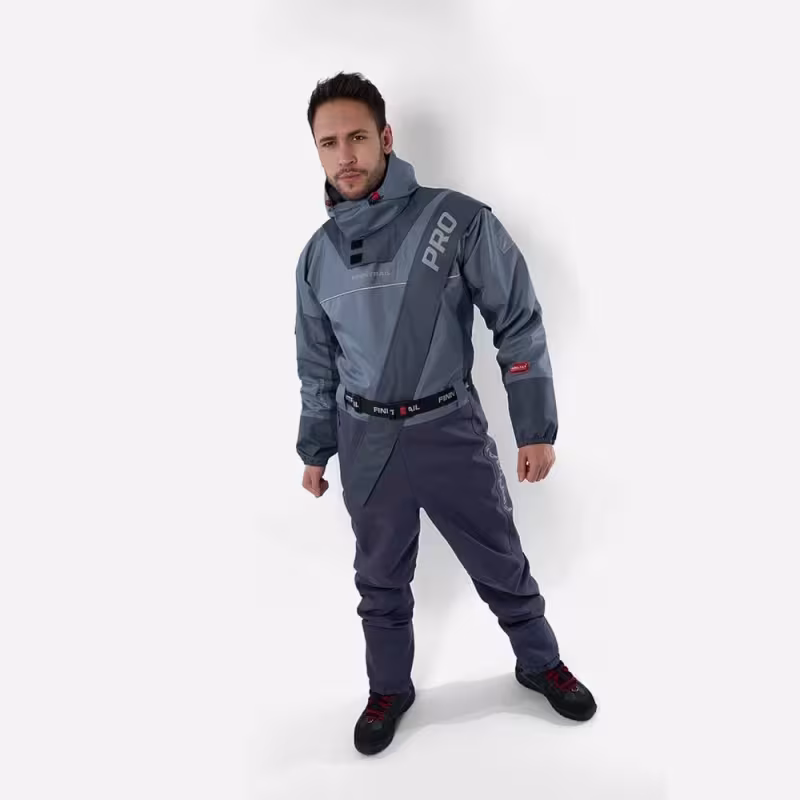 Комбинезон-вейдерсы Finntrail Drysuit PRO 2504, мембрана Hard-Tex, серый, размер 54-56 (XL), 180-190 см