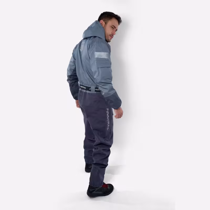 Комбинезон-вейдерсы Finntrail Drysuit PRO 2504, мембрана Hard-Tex, серый, размер 54-56 (XL), 180-190 см