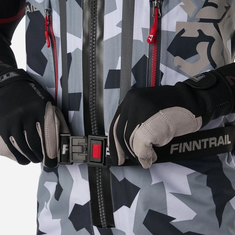 Полукомбинезон-вейдерсы Finntrail Speedmaster, мембрана Hard-­Tex, серый камуфляж, размер 50-52 (L), 175-185 см