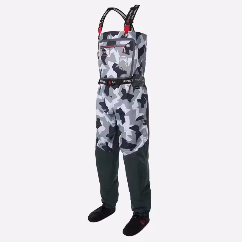 Полукомбинезон-вейдерсы Finntrail Speedmaster, мембрана Hard-­Tex, серый камуфляж, размер 50-52 (LL), 185-195 см