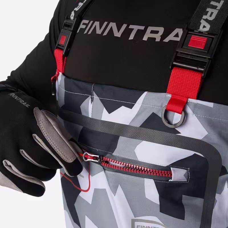 Полукомбинезон-вейдерсы Finntrail Speedmaster, мембрана Hard-­Tex, серый камуфляж, размер 50-52 (LL), 185-195 см