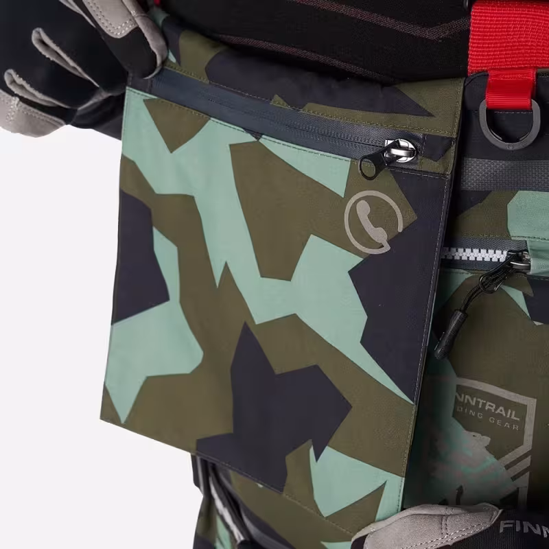 Полукомбинезон-вейдерсы Finntrail Speedmaster, мембрана Hard-­Tex, зеленый камуфляж, размер 44-46 (S), 165-175 см