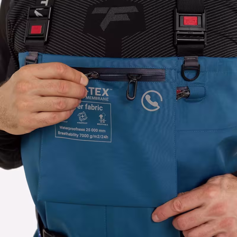 Полукомбинезон-вейдерсы Finntrail Aquamaster New, мембрана Hard-Tex, синий, размер 50-52 (L), 175-185 см