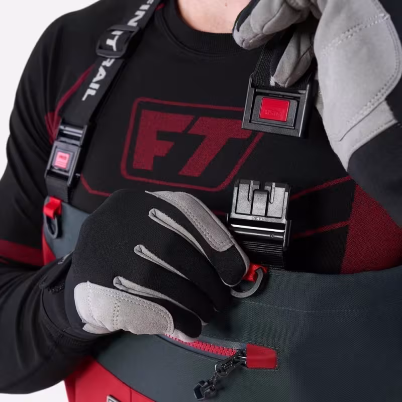 Полукомбинезон-вейдерсы Finntrail Aquamaster, мембрана Hard-Tex, красный, размер 50-52 (L), 175-185 см