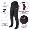Брюки-вейдерсы Finntrail Runner, мембрана Hard-Tex, черный, размер 44-46 (S), 165-175 см
