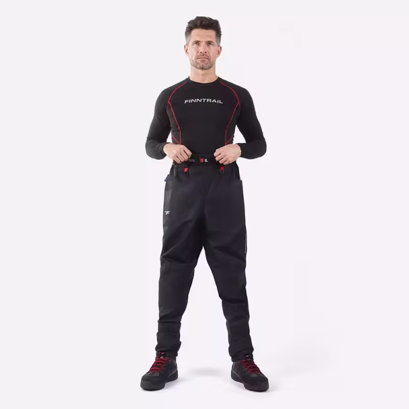 Брюки-вейдерсы мужские Finntrail Runner, мембрана Hard-Tex, черный, размер 48-50 (M), 170-180 см