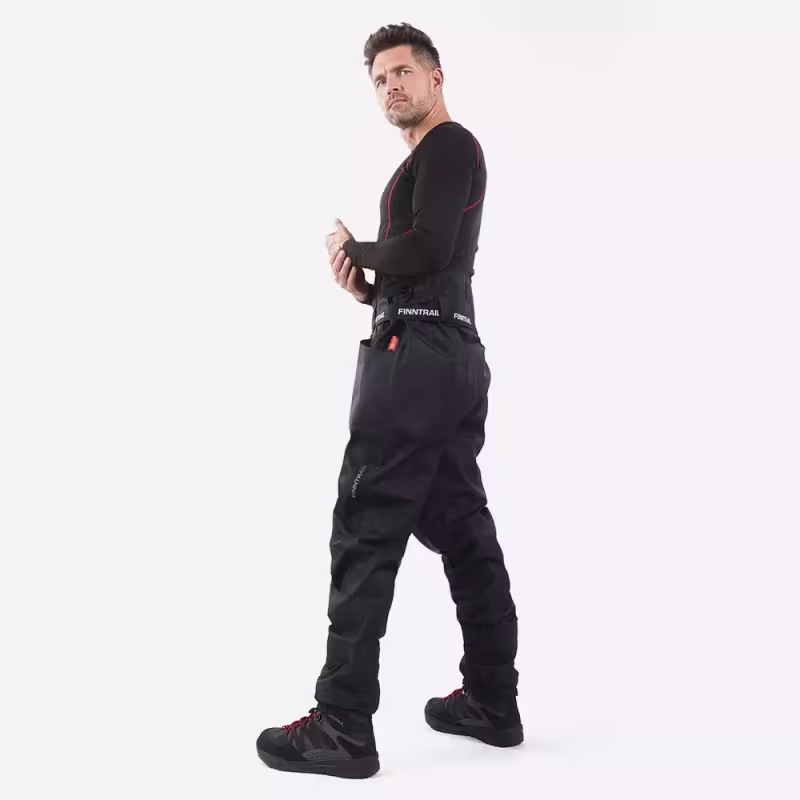 Брюки-вейдерсы мужские Finntrail Runner 1519 Graphite, мембрана Hard-Tex, черный, размер 50-52 (L), 175-185 см