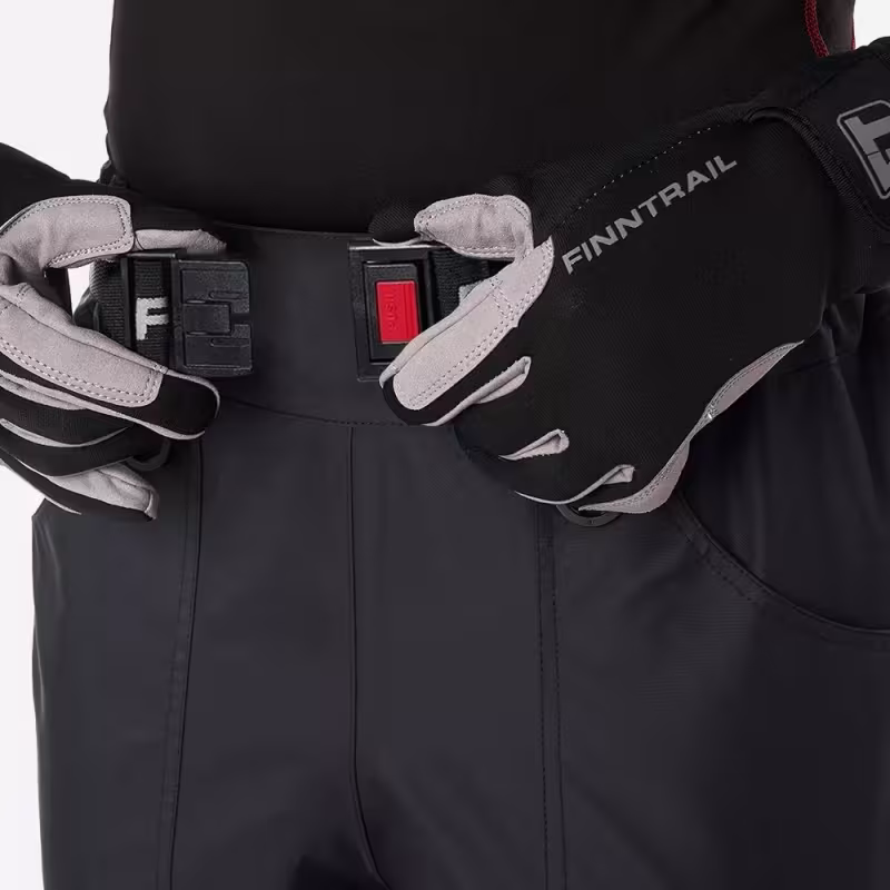 Брюки-вейдерсы мужские Finntrail Runner 1519 Graphite, мембрана Hard-Tex, черный, размер 50-52 (L), 175-185 см
