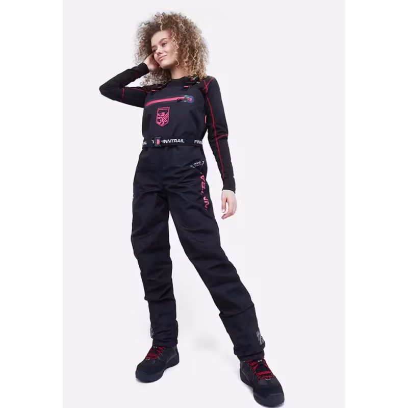 Полукомбинезон-вейдерсы женский Finntrail Rachel, мембрана Hard-Tex, черный, размер 46-48 (M), 165-175 см