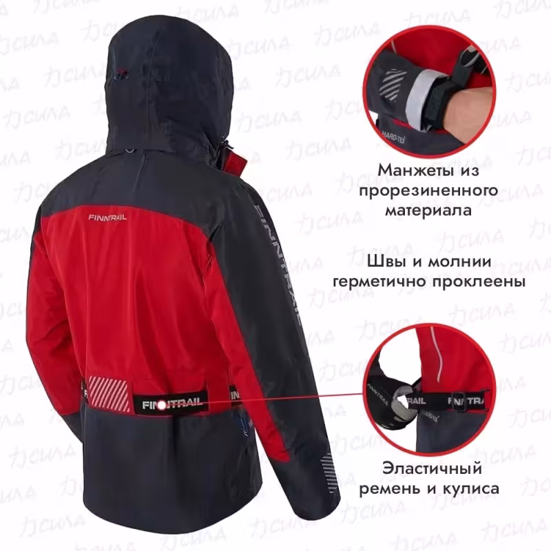 Куртка мужская Finntrail Mudway 2010, мембрана Hard-Tex, красный, размер 58-60 (XXL), 180-190 см