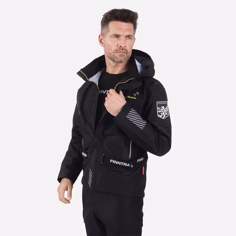 Куртка мужская Finntrail Mudway 2010 Graphite, мембрана Hard-Tex, черный, размер 62-64 (XXXL), 190-200 см