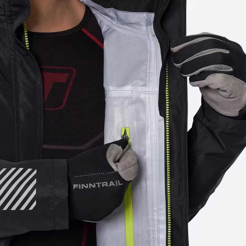 Куртка мужская Finntrail Mudway 2010 Graphite, мембрана Hard-Tex, черный, размер 62-64 (XXXL), 190-200 см