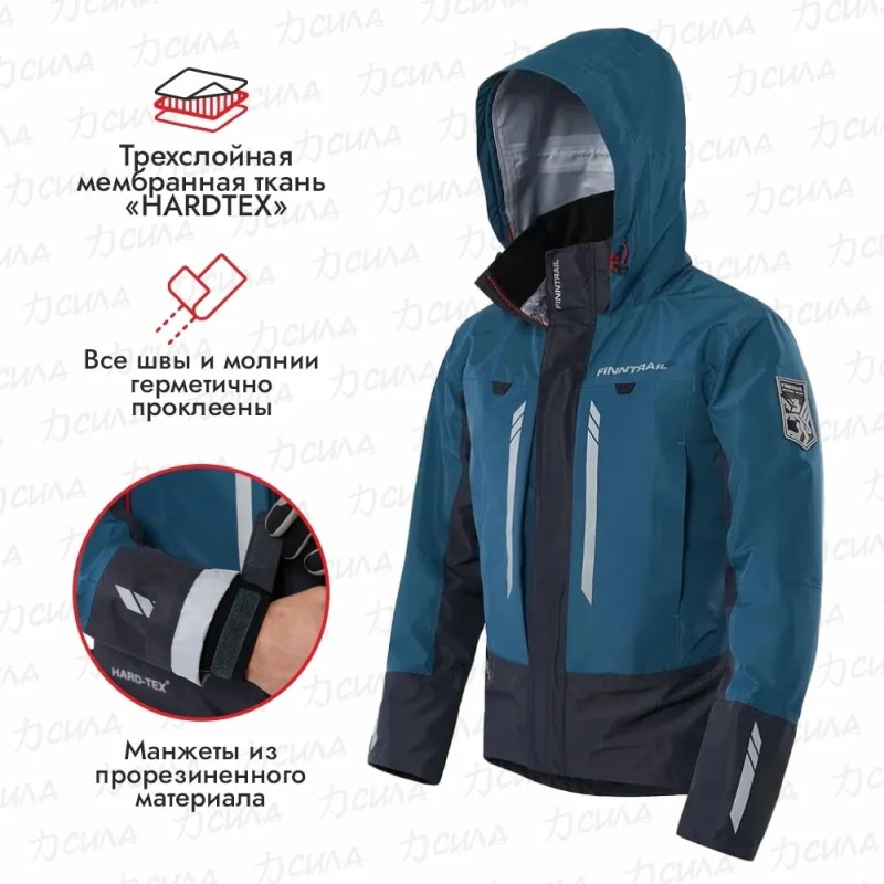 Куртка мужская Finntrail Greenwood 4021, мембрана Hard-Tex, синий, размер S