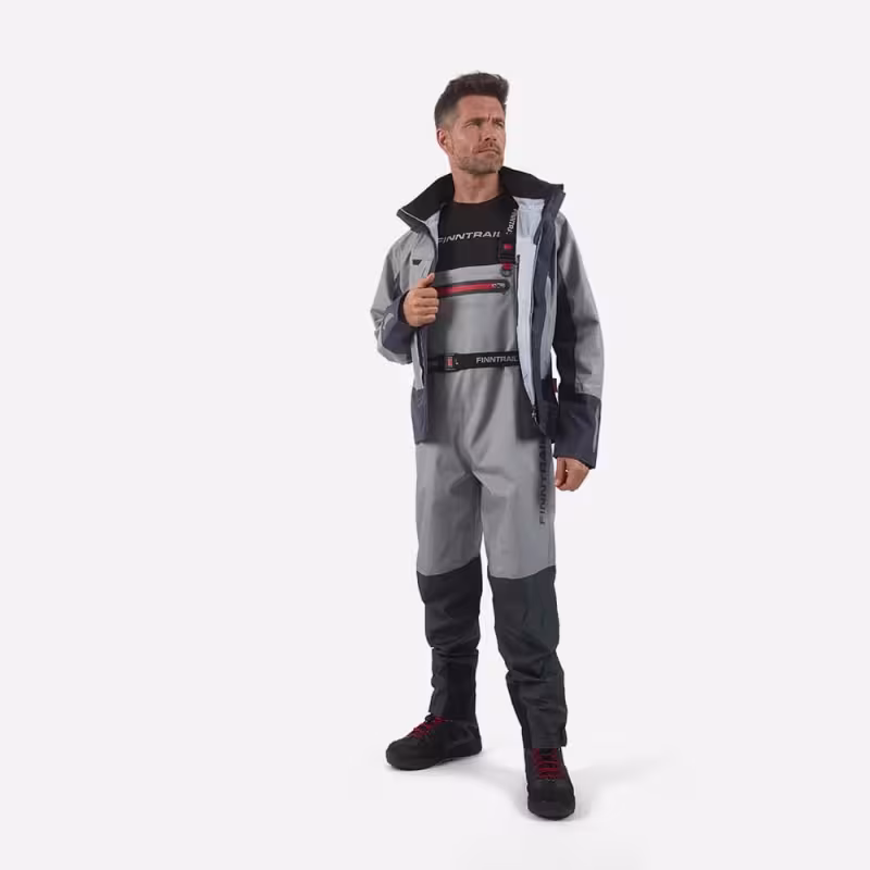 Куртка мужская Finntrail Greenwood 4021, мембрана Hard-Tex, серый, размер 48-50 (M), 170-180 см