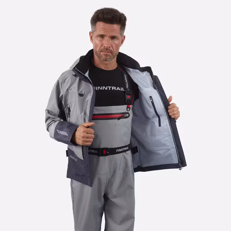 Куртка мужская Finntrail Greenwood 4021 Grey, мембрана Hard-Tex, серый, размер 50-52 (L), 175-185 см