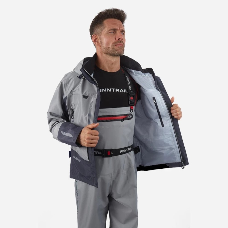 Куртка мужская Finntrail Greenwood 4021, мембрана Hard-Tex, серый, размер 54-56 (XL), 180-190 см