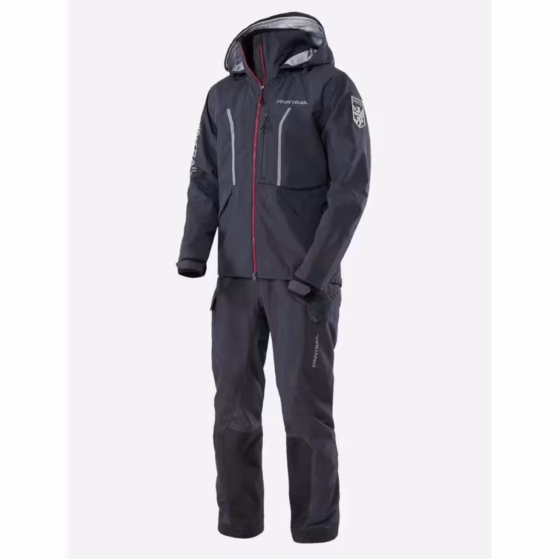 Костюм мужской Finntrail Excalibur 3430 Graphite, ткань Рипстоп, серый, размер 58-60 (XXL), 185-195 см