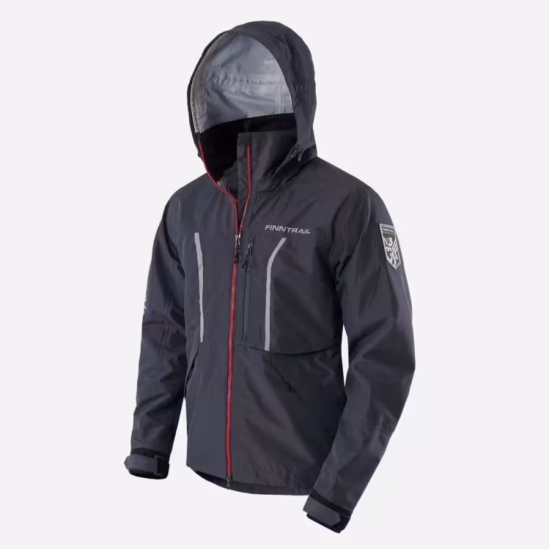 Костюм мужской Finntrail Excalibur 3430 Graphite, ткань Рипстоп, черный, размер 60-62 (XXXL), 190-200 см