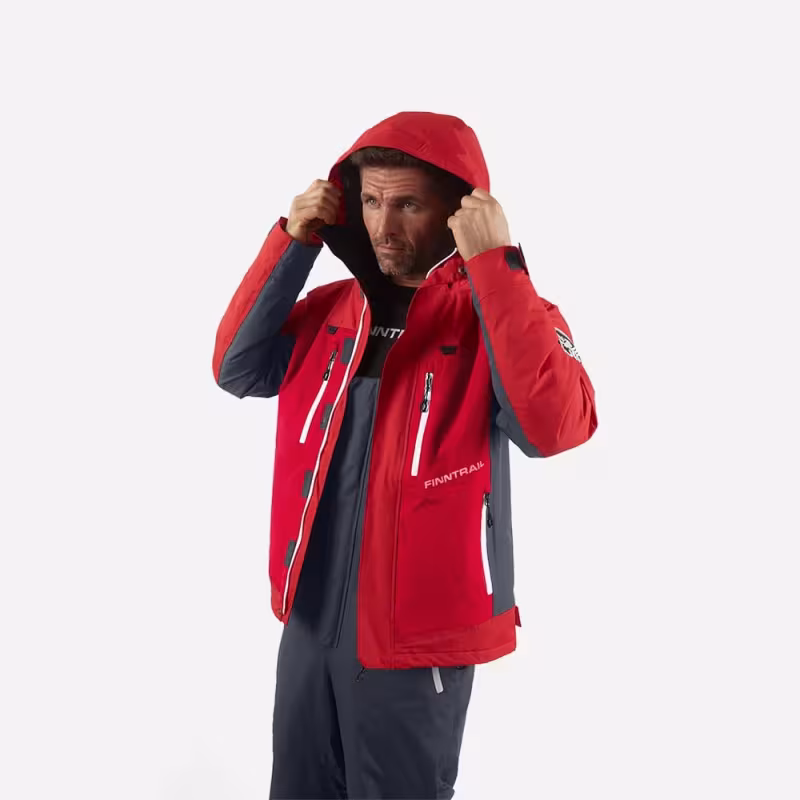 Костюм мужской Finntrail Atlas 3440 Red, Рипстоп/Hard-Tex, красный, размер 44-46 (S), 165-175 см