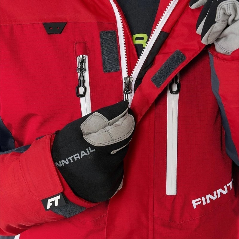 Костюм мужской Finntrail Atlas 3440 Red, Рипстоп/Hard-Tex, красный/серый, размер M