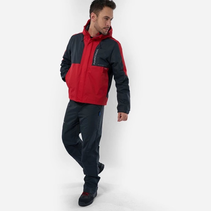 Костюм мужской Finntrail Lightsuit 3503 Red, Рипстоп, красный/черный, размер 44-46 (S), 165-175 см