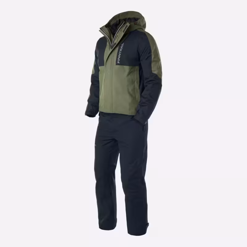 Костюм мужской Finntrail Lightsuit 3503 Green, ткань Рипстоп, зеленый, размер 42-44 (XS), 160-170 см