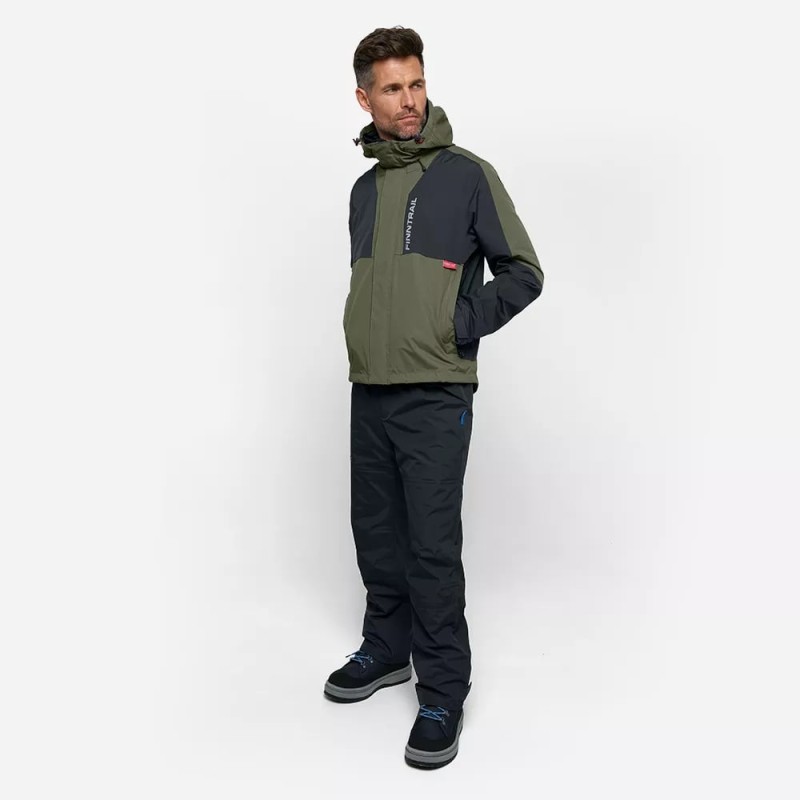 Костюм мужской Finntrail Lightsuit 3503 Green, Рипстоп, зеленый/черный, размер 42-44 (XS), 160-170 см