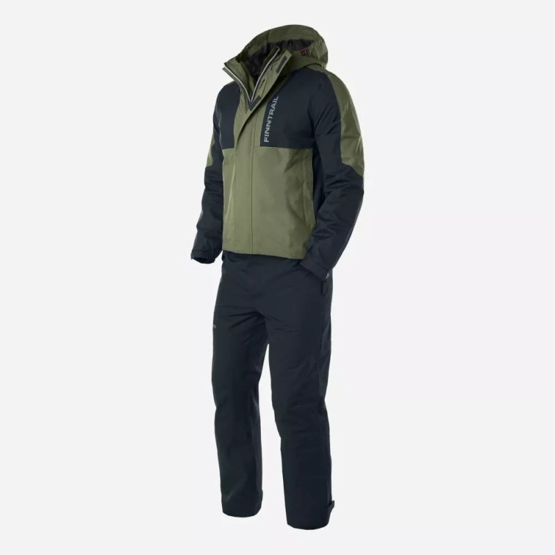 Костюм мужской Finntrail Lightsuit 3503 Green, Рипстоп, зеленый/черный, размер 44-46 (S), 165-175 см