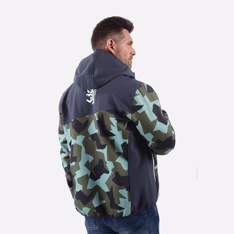 Куртка мужская Finntrail Softshell Nitro 1320 CamoArmy, Софтшелл, зеленый камуфляж/черный, размер 54-56 (XL), 180-190 см