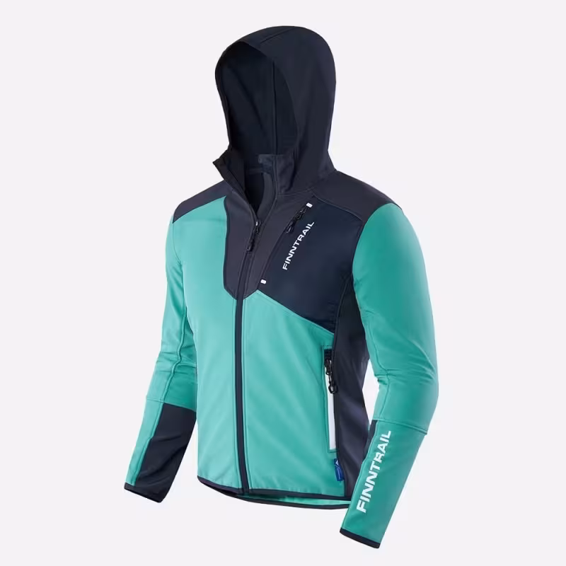Куртка мужская Finntrail Softshell Nitro 1320 Green, Софтшелл, зеленый/серый, размер 50-52 (L), 175-185 см