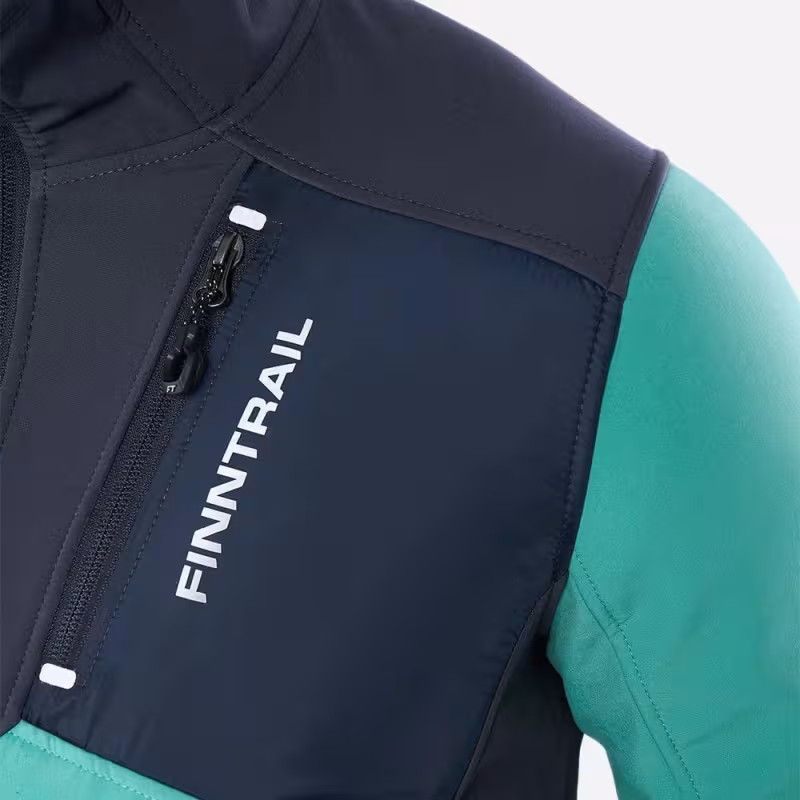 Куртка мужская Finntrail Softshell Nitro 1320 Green, Софтшелл, зеленый/серый, размер 54-56 (XL), 180-190 см