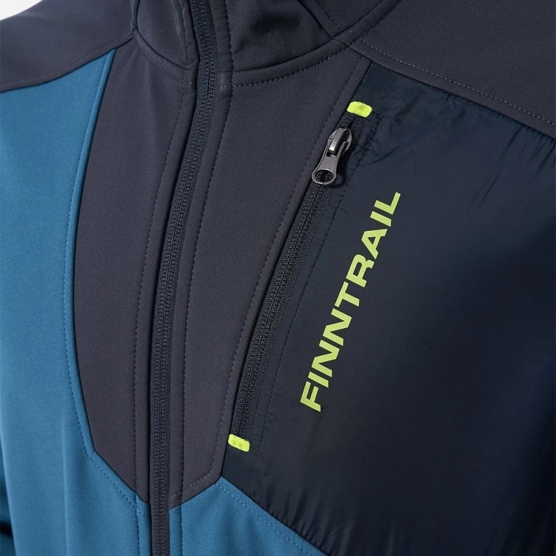 Куртка мужская Finntrail Softshell Nitro 1320, ткань Софтшелл, синий, размер S