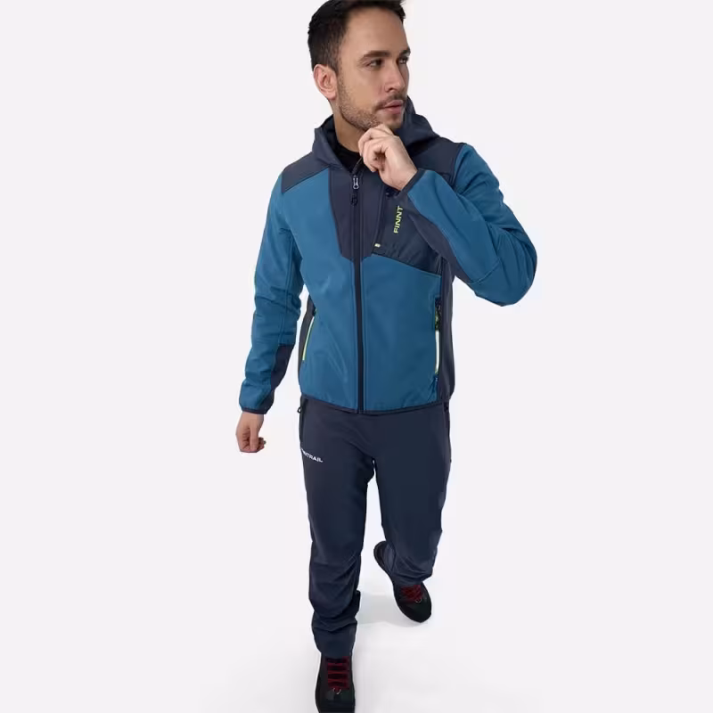 Куртка мужская Finntrail Softshell Nitro 1320, ткань Софтшелл, синий, размер 48-50 (M), 170-180 см