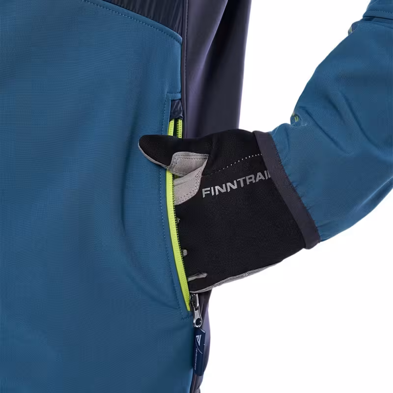 Куртка мужская Finntrail Softshell Nitro 1320, ткань Софтшелл, синий/серый, размер 50-52 (L), 175-185 см