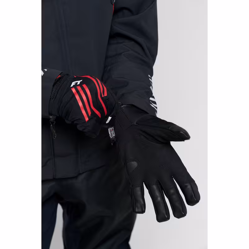 Мотоперчатки Finntrail Impact 2710, натуральная кожа/мембрана Hipora, черный/красный, размер M