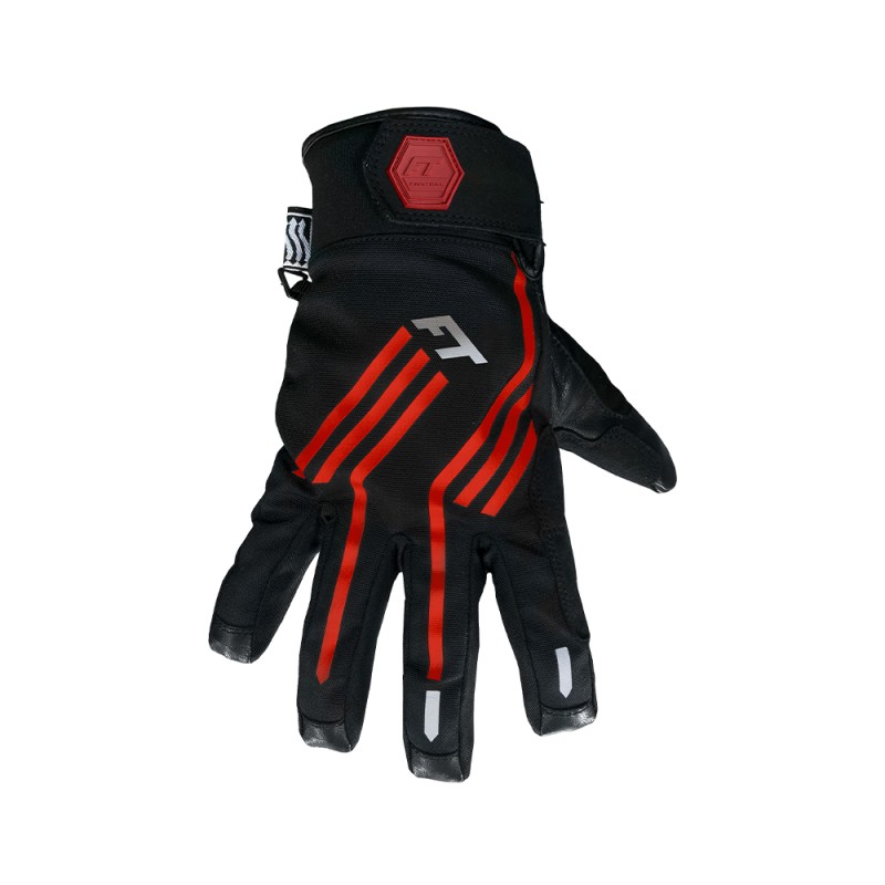 Мотоперчатки Finntrail Impact 2710, натуральная кожа/мембрана Hipora, черный/красный, размер L