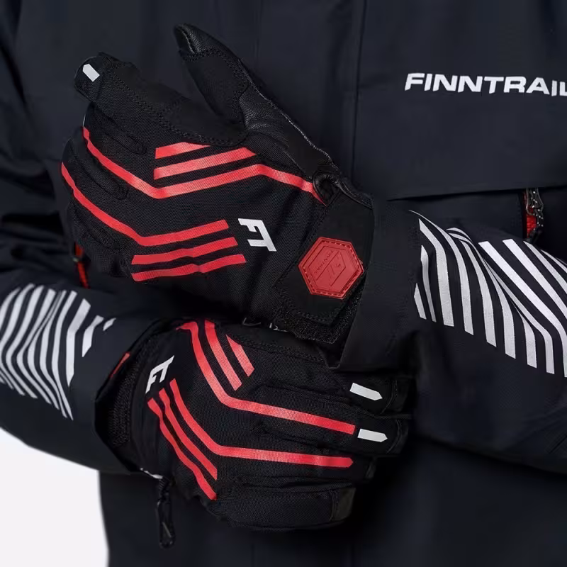 Перчатки Finntrail Impact 2710 GraphiteRed, полиэстер, красный/черный, размер XL