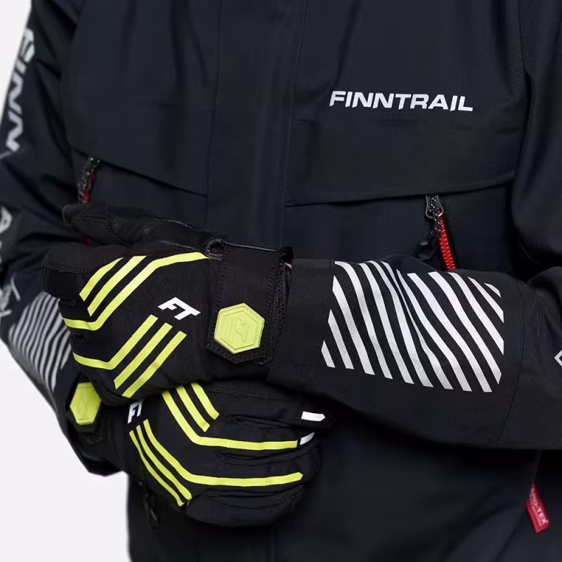 Перчатки Finntrail Impact 2710 GraphiteYellow, полиэстер, желтый/черный, размер M