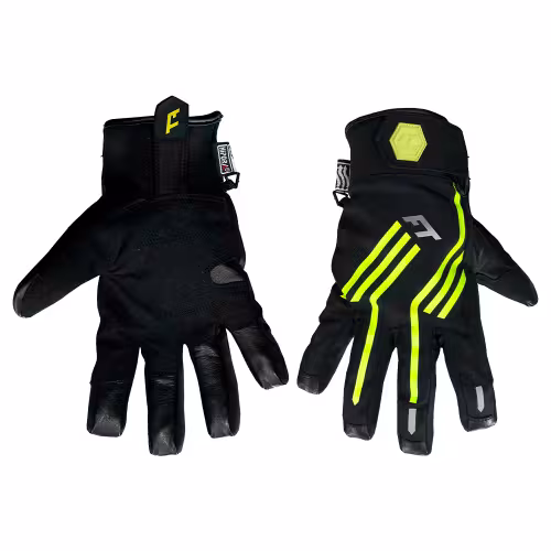 Мотоперчатки Finntrail Impact 2710, натуральная кожа/мембрана Hipora, черный/желтый, размер L