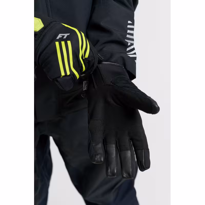Мотоперчатки Finntrail Impact 2710, натуральная кожа/мембрана Hipora, черный/желтый, размер L