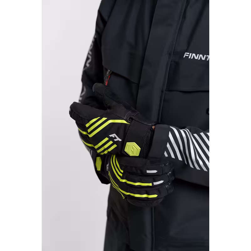 Мотоперчатки Finntrail Impact 2710, натуральная кожа/мембрана Hipora, черный/желтый, размер XL