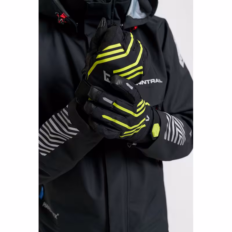 Мотоперчатки Finntrail Impact 2710, натуральная кожа/мембрана Hipora, черный/желтый, размер XL