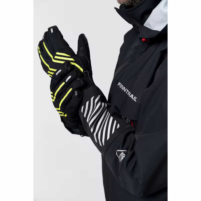 Мотоперчатки Finntrail Impact 2710, натуральная кожа/мембрана Hipora, черный/желтый, размер XL
