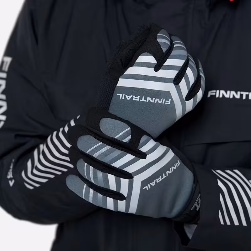 Мотоперчатки Finntrail Eagle 2840, искусственная кожа/неопрен, черный/серый, размер M